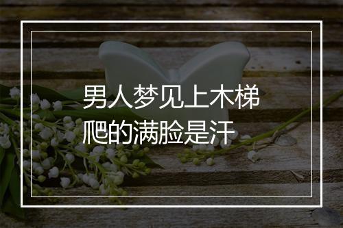 男人梦见上木梯爬的满脸是汗