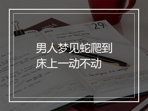 男人梦见蛇爬到床上一动不动