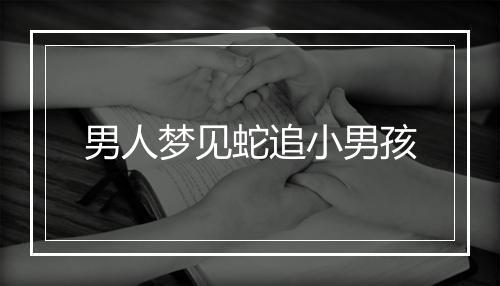 男人梦见蛇追小男孩