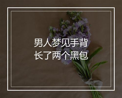 男人梦见手背长了两个黑包