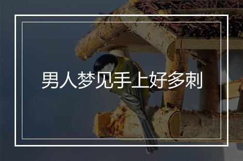 男人梦见手上好多刺