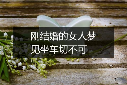 刚结婚的女人梦见坐车切不可