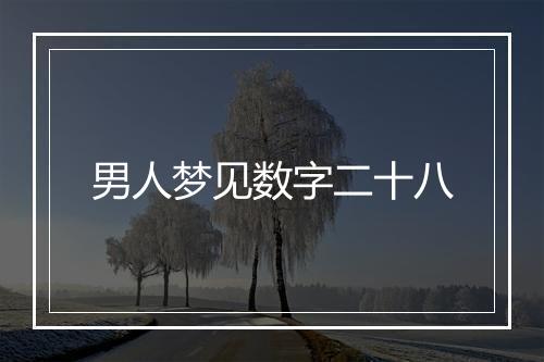 男人梦见数字二十八