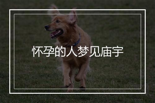 怀孕的人梦见庙宇