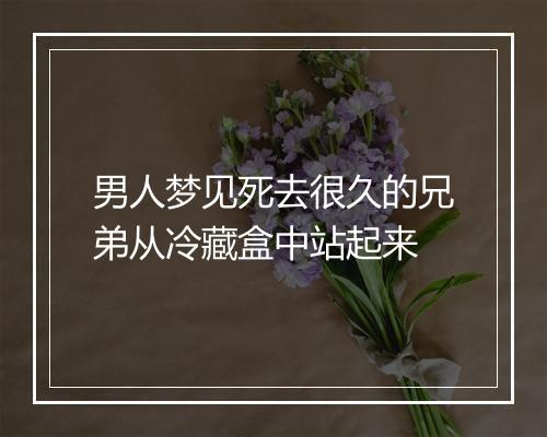 男人梦见死去很久的兄弟从冷藏盒中站起来