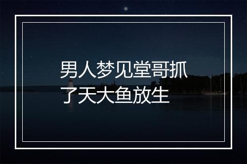 男人梦见堂哥抓了天大鱼放生