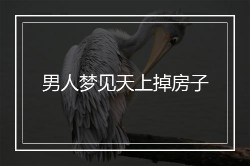 男人梦见天上掉房子