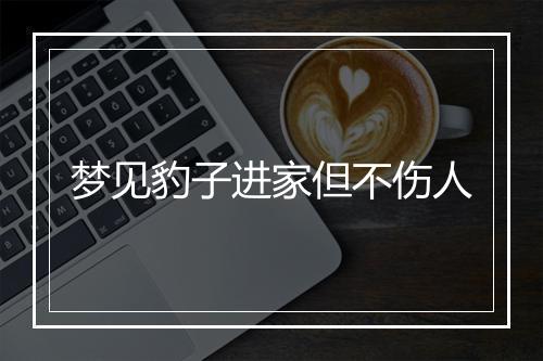 梦见豹子进家但不伤人