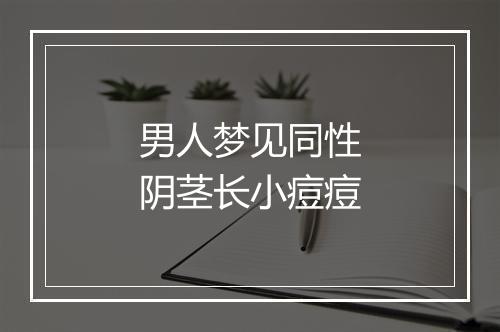 男人梦见同性阴茎长小痘痘