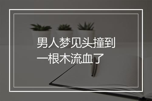 男人梦见头撞到一根木流血了