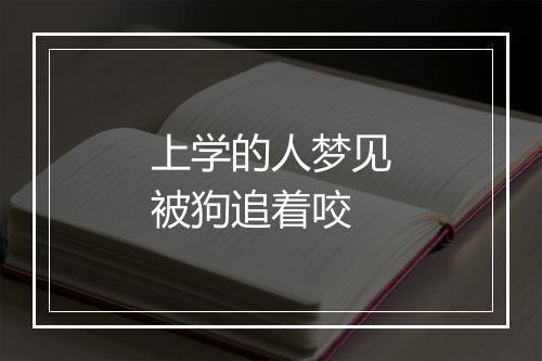 上学的人梦见被狗追着咬