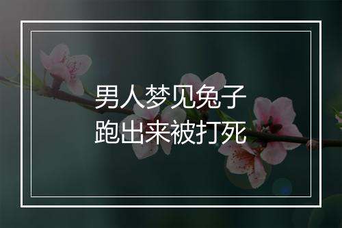 男人梦见兔子跑出来被打死