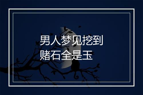 男人梦见挖到赌石全是玉