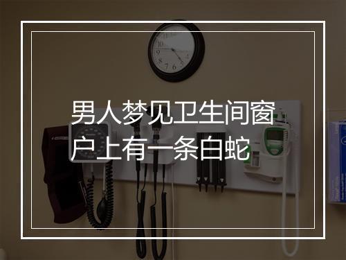 男人梦见卫生间窗户上有一条白蛇