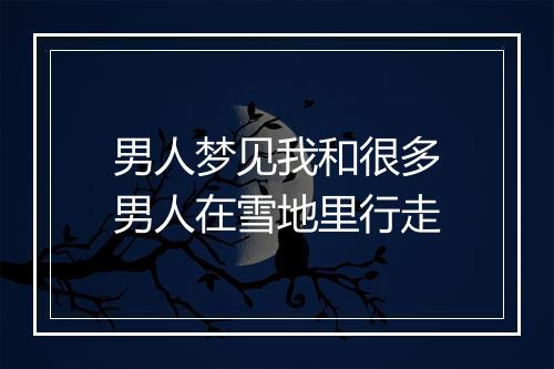 男人梦见我和很多男人在雪地里行走