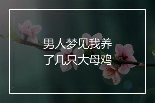 男人梦见我养了几只大母鸡