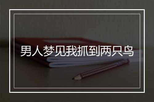 男人梦见我抓到两只鸟