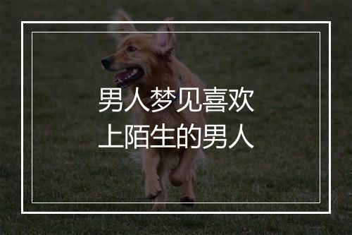 男人梦见喜欢上陌生的男人