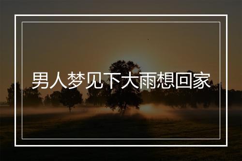 男人梦见下大雨想回家