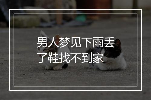 男人梦见下雨丢了鞋找不到家