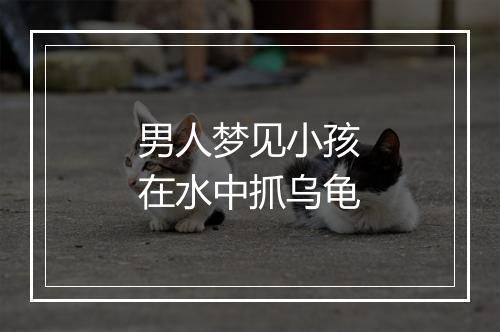 男人梦见小孩在水中抓乌龟