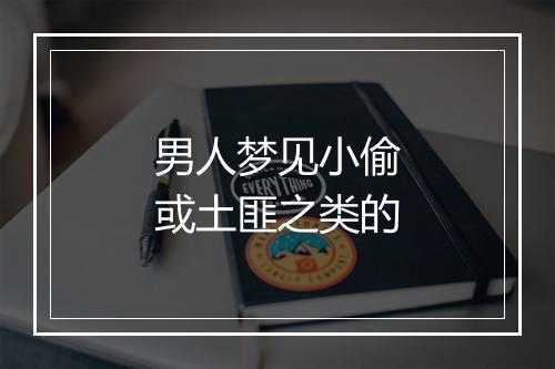 男人梦见小偷或土匪之类的