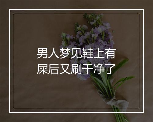 男人梦见鞋上有屎后又刷干净了