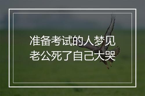 准备考试的人梦见老公死了自己大哭