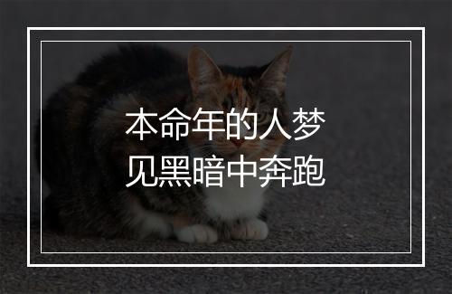 本命年的人梦见黑暗中奔跑