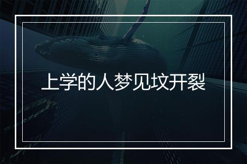 上学的人梦见坟开裂