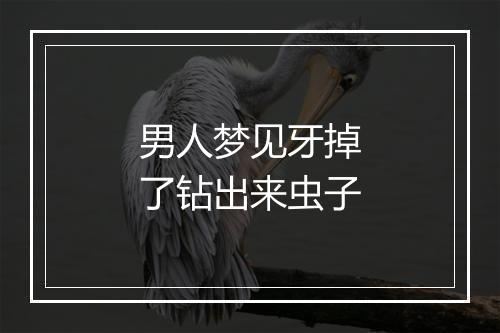 男人梦见牙掉了钻出来虫子