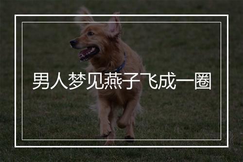 男人梦见燕子飞成一圈