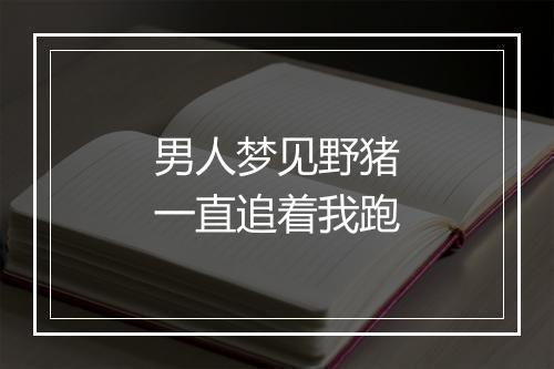 男人梦见野猪一直追着我跑