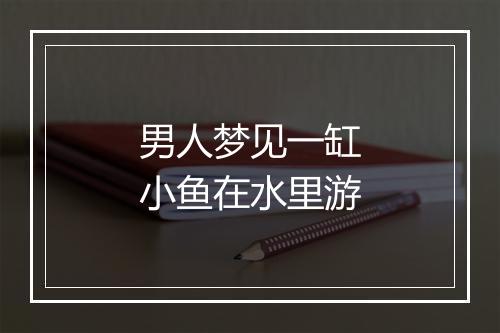 男人梦见一缸小鱼在水里游