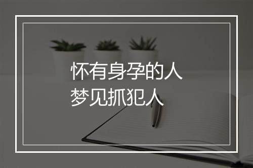 怀有身孕的人梦见抓犯人