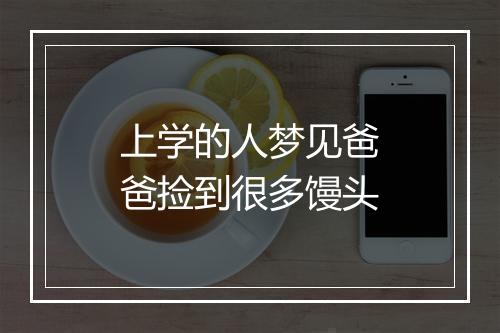 上学的人梦见爸爸捡到很多馒头