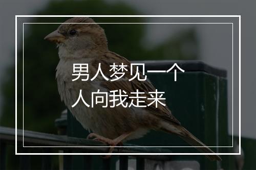 男人梦见一个人向我走来