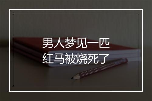 男人梦见一匹红马被烧死了