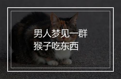 男人梦见一群猴子吃东西