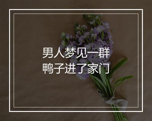 男人梦见一群鸭子进了家门