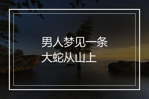 男人梦见一条大蛇从山上