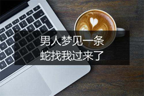 男人梦见一条蛇找我过来了