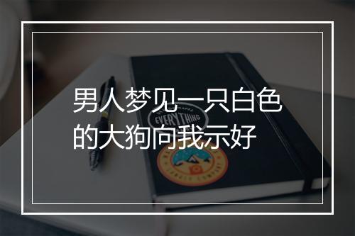 男人梦见一只白色的大狗向我示好