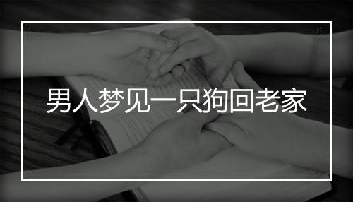 男人梦见一只狗回老家