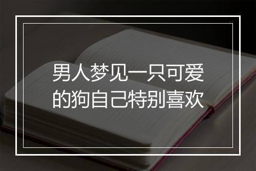 男人梦见一只可爱的狗自己特别喜欢