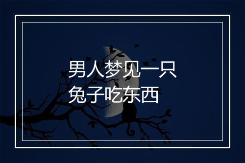 男人梦见一只兔子吃东西