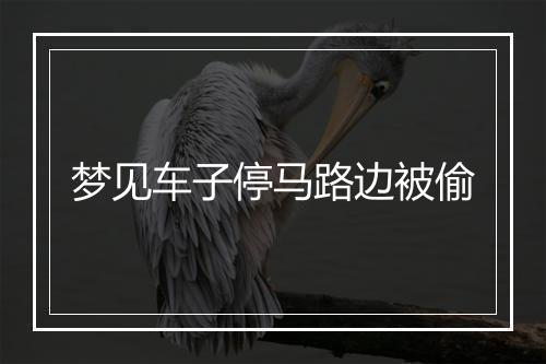 梦见车子停马路边被偷