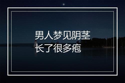 男人梦见阴茎长了很多疱