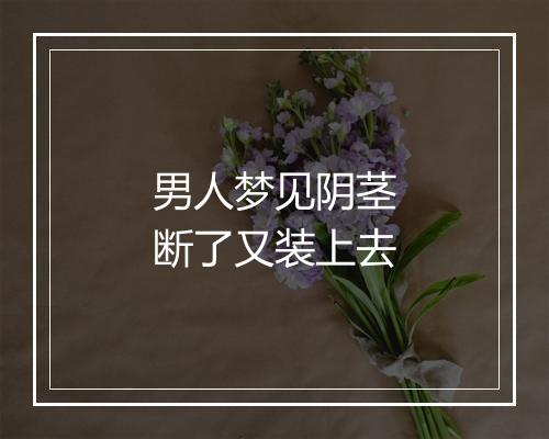 男人梦见阴茎断了又装上去