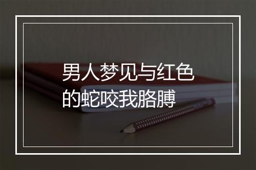 男人梦见与红色的蛇咬我胳膊